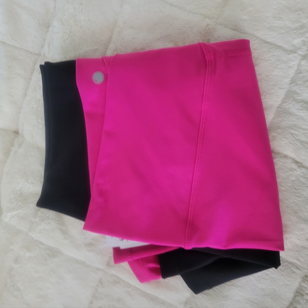 Yogalicious Lux women's high rise 5" Inseam biking shorts size XL 1 pink 1 black - Picture 5 of 7